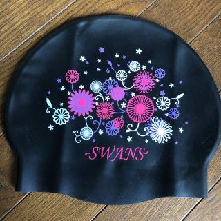 スワンズ(SWANS)のSWANS スイミングキャップ　黒(水着)