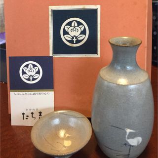 タチキチ(たち吉)の☆未使用品☆ たち吉 酒器 さぎ絵  徳利2個、猪口5個セット(食器)