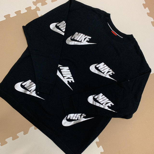 新品 M ナイキ NIKE 総柄 ビッグスウッシュ ビッグロゴ スウェット