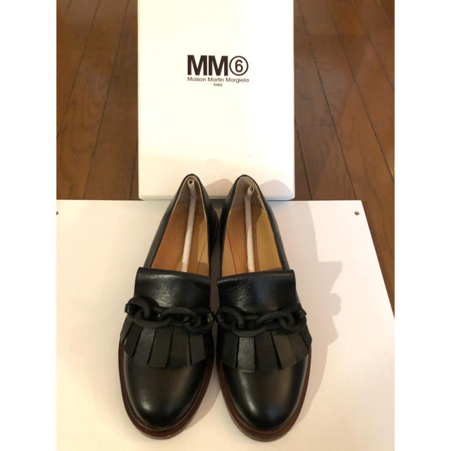 最終値下げ MM6 Maison Margiela ローファー 黒 - ローファー/革靴