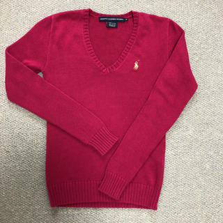 ラルフローレン(Ralph Lauren)のラルフローレン コットンセーター　フューシャピンク　美品(ニット/セーター)