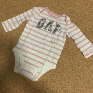 ベビーギャップ(babyGAP)の【新品・未使用】babyGAP ロンパース　ピンク　70(ロンパース)