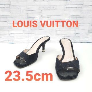 ルイヴィトン(LOUIS VUITTON)の【LOUIS VUITTON】パンプス　キャンバス　ブラック　モノグラム(ハイヒール/パンプス)