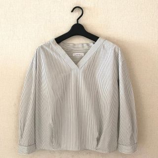 ユナイテッドアローズグリーンレーベルリラクシング(UNITED ARROWS green label relaxing)のグリーンレーベル♡ピンストライププルオーバーシャツ(シャツ/ブラウス(長袖/七分))