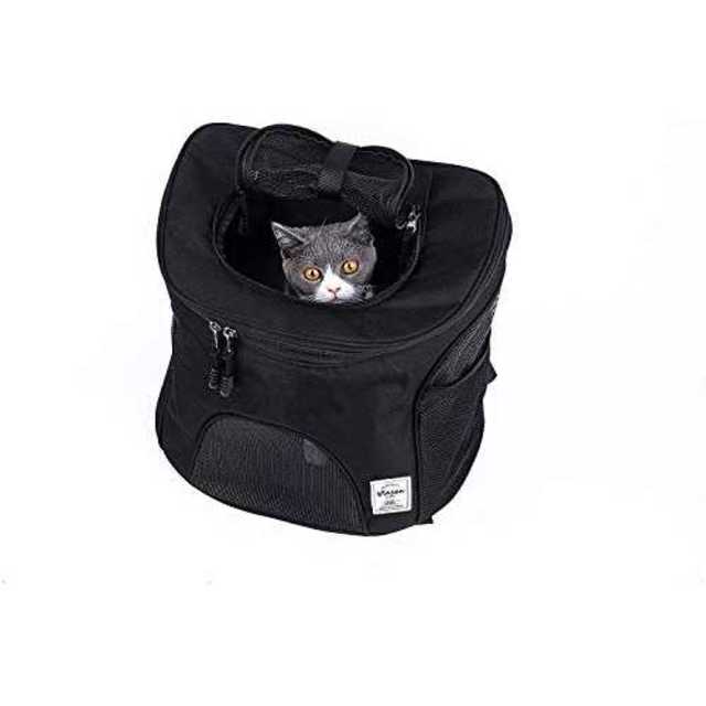 ブラックペットキャリーバッグ リュック 猫キャリー 3way使用 小型犬 猫 散 その他のペット用品(猫)の商品写真