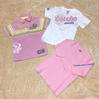 ガッチャ(GOTCHA)の値下げ 美品　GOTCHA ガチャ　XS 半袖　トップス　三点　まとめ売り(Tシャツ/カットソー(半袖/袖なし))