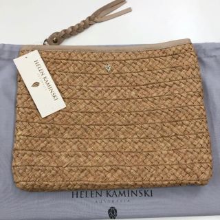 ヘレンカミンスキー(HELEN KAMINSKI)の新品！HELEN KAMINSKI ラフィア クラッチバッグ(クラッチバッグ)