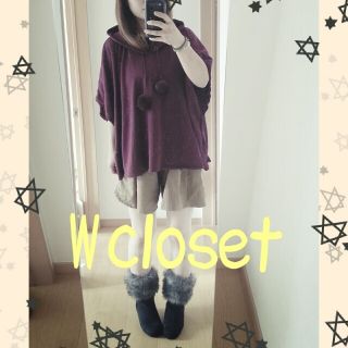 ダブルクローゼット(w closet)のポンチョトップス(パーカー)