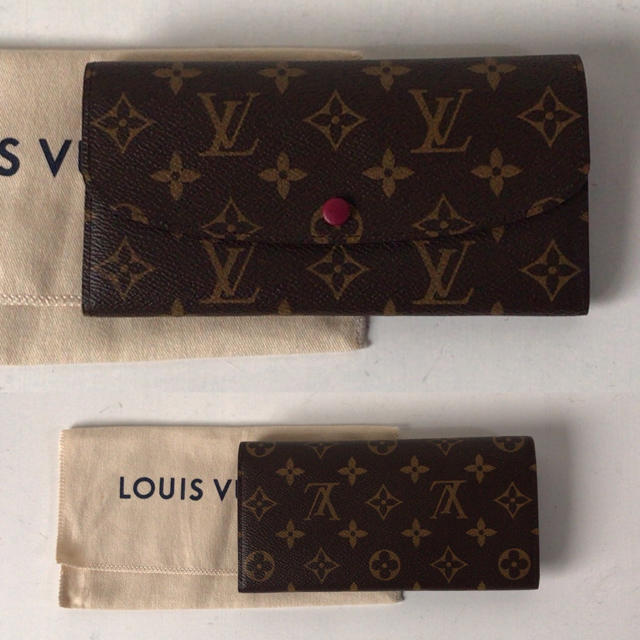 LOUIS VUITTON(ルイヴィトン)のルイヴィトン モノグラム エミリー フラップ 長財布 M60697 フューシャ レディースのファッション小物(財布)の商品写真