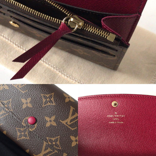 LOUIS VUITTON(ルイヴィトン)のルイヴィトン モノグラム エミリー フラップ 長財布 M60697 フューシャ レディースのファッション小物(財布)の商品写真