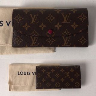 ルイヴィトン(LOUIS VUITTON)のルイヴィトン モノグラム エミリー フラップ 長財布 M60697 フューシャ(財布)