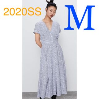 ザラ(ZARA)の＊2020SS＊ZARA プリント柄 ミディ丈 ワンピース フラワー(ロングワンピース/マキシワンピース)