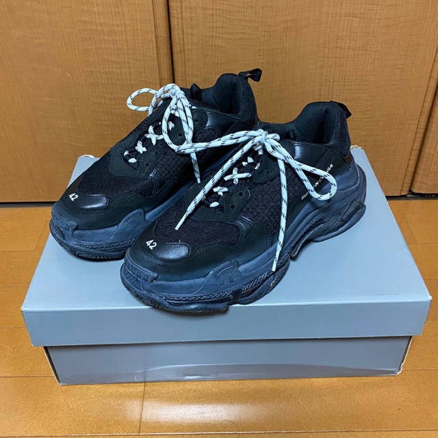 balenciaga triple s クリアソール ブラック 42