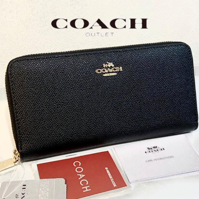COACH(コーチ)のプレゼントにも❤️新品コーチ正規品 クロスグレインレザー ラウンドジップ 長財布 メンズのファッション小物(長財布)の商品写真