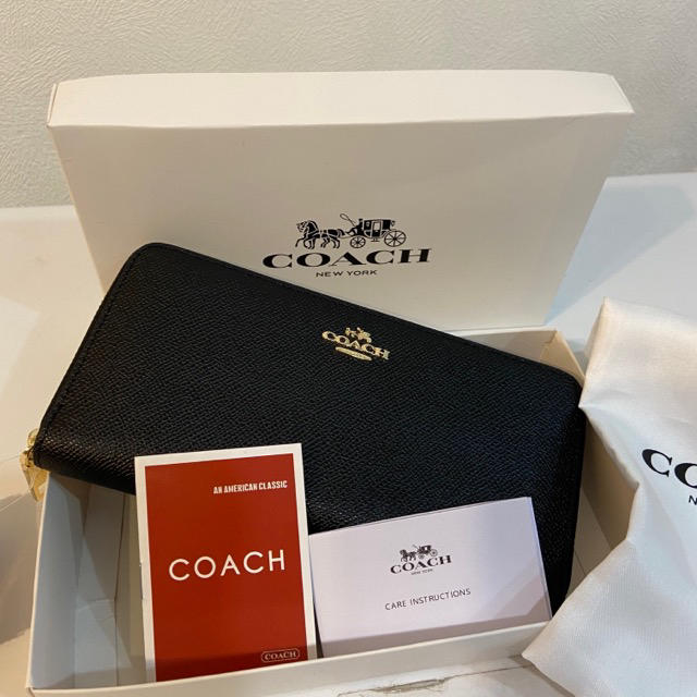 COACH(コーチ)のプレゼントにも❤️新品コーチ正規品 クロスグレインレザー ラウンドジップ 長財布 メンズのファッション小物(長財布)の商品写真