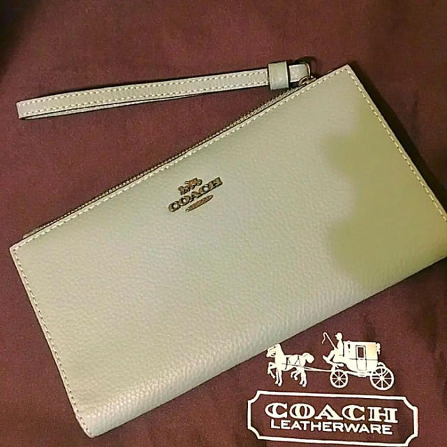 未使用ケアカード有☆COACH コーチ 本革長財布