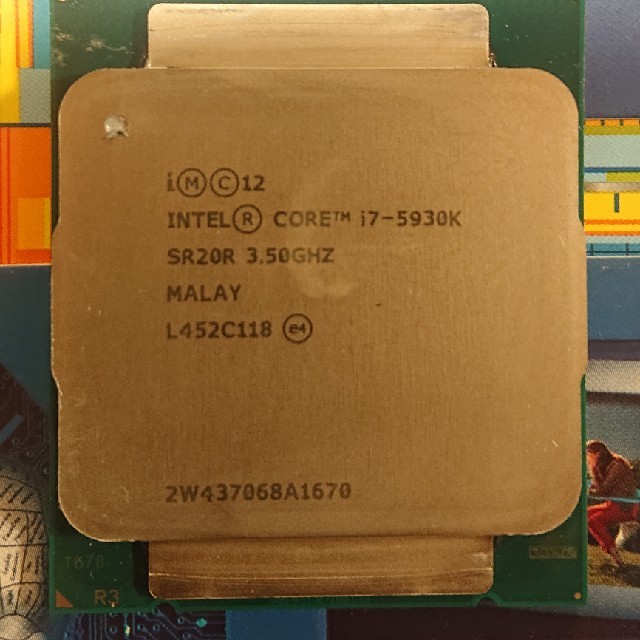 INTL CORE i7 5930K LGA2011V3PCパーツ