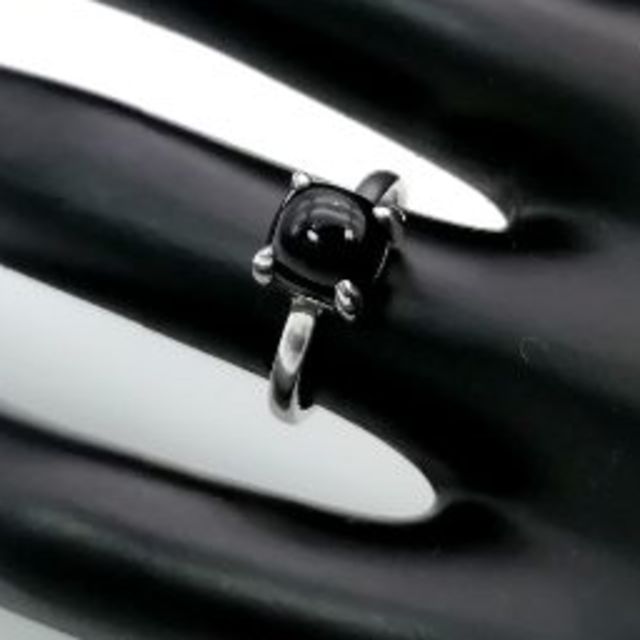Tiffany & Co.(ティファニー)の極希少 美品 ティファニー オニキス シュガー スタック リング DD72 レディースのアクセサリー(リング(指輪))の商品写真