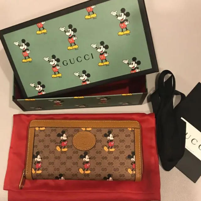 完売 Gucci - ウォレット長財布 コラボ限定 ミッキー グッチ Disney 長