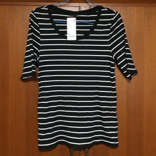 ユニクロ(UNIQLO)のユニクロ★リブTシャツ 新品 タグ付き 未使用  XLサイズ(Tシャツ(長袖/七分))