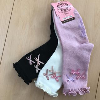 マザウェイズ(motherways)のマザウェイズ くつ下 新品 タグ付き リボン 19~22(靴下/タイツ)