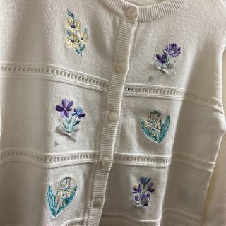 ANNA SUI mini - 新品 アナスイミニ お花刺繍カーディガンの通販 by