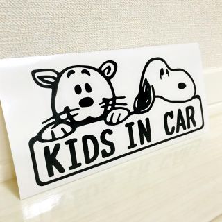 スヌーピー ファーロン ひょっこり キッズインカー ステッカー ベビーインカー(車外アクセサリ)