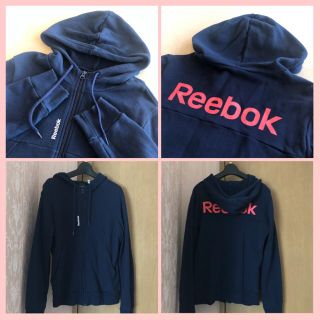 リーボック(Reebok)の美品✨Reebok バックロゴ　フルジップパーカー (パーカー)