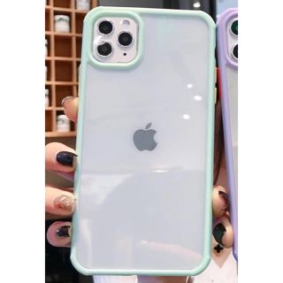 iPhone11ケース　ライムグリーン　クリアケース(iPhoneケース)