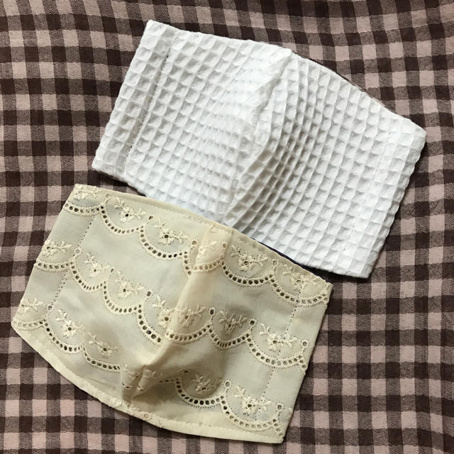 インナーマスク 立体型 大人用 コットンレース/ワッフルの通販