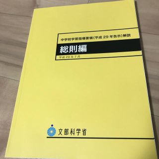 中学校学習指導要領解説　総則編 平成２９年告示 平成２９年７月(人文/社会)