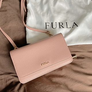 フルラ(Furla)のハワイで購入☆FURLA ピンク　ウォレット　ショルダー(ショルダーバッグ)