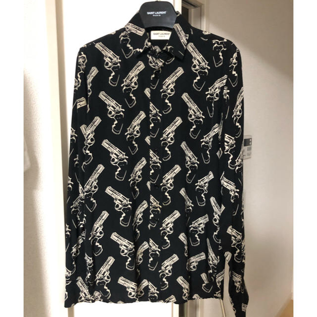 saint laurent ピストル シャツ 37ハーフ 正規品 シルク | フリマアプリ ラクマ