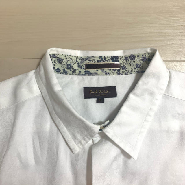 Paul smith collection 白　シャツ　花柄　サイズ　L