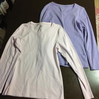 ユニクロ(UNIQLO)の新品  ユニクロ Tシャツポロシャツ カットソー レディースTシャツ トップス(Tシャツ(長袖/七分))