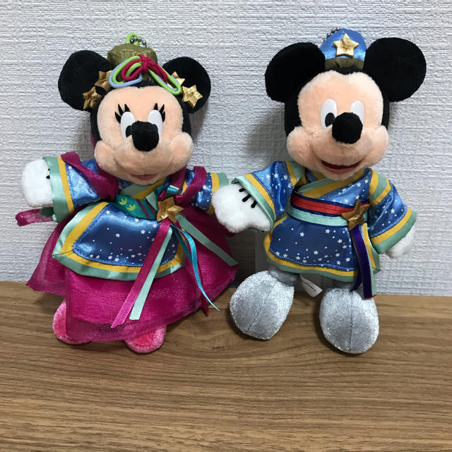 Disney(ディズニー)のTDL◆七夕 スターフェスティバル◆ミッキー・ミニー◆ぬいぐるみバッジ エンタメ/ホビーのおもちゃ/ぬいぐるみ(キャラクターグッズ)の商品写真