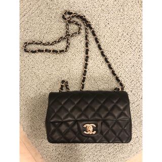 シャネル(CHANEL)の専用　ミニマトラッセ ラムスキン 黒 新作シャンパンゴールド金具(ショルダーバッグ)