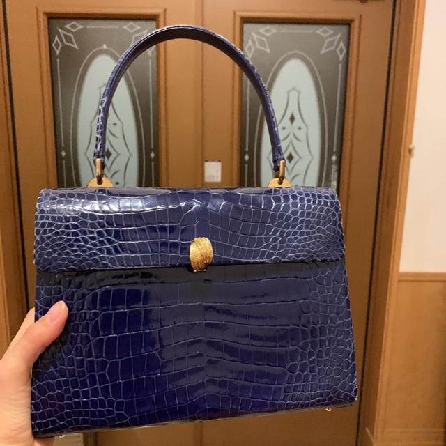 EE様専用ロイヤルブルー シャイニングクロコダイル バッグ