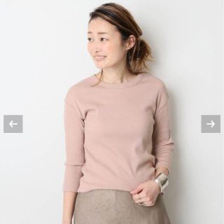 ドゥーズィエムクラス(DEUXIEME CLASSE)の【新品 タグ付き】ドゥーズィエムクラス RIB Tシャツ ピンク(カットソー(長袖/七分))