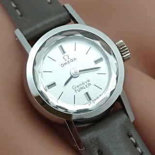 OH済 1969年製 オメガ ジュネーブ カットガラス レディース 手巻き極美品腕時計