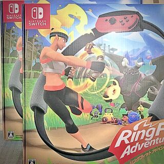 ニンテンドースイッチ(Nintendo Switch)のリングフィットアドベンチャー　２セット(家庭用ゲームソフト)