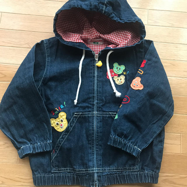 mikihouse(ミキハウス)のミキハウスデニムパーカー100 キッズ/ベビー/マタニティのキッズ服男の子用(90cm~)(ジャケット/上着)の商品写真