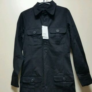 アーペーセー(A.P.C)のA.P.C.黒シャツワンピース(ミニワンピース)