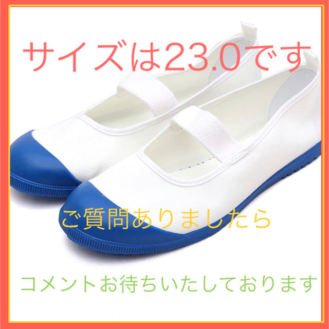 ムーンスター、スクールシューズ（青）サイズは23.0 キッズ/ベビー/マタニティのキッズ靴/シューズ(15cm~)(スクールシューズ/上履き)の商品写真
