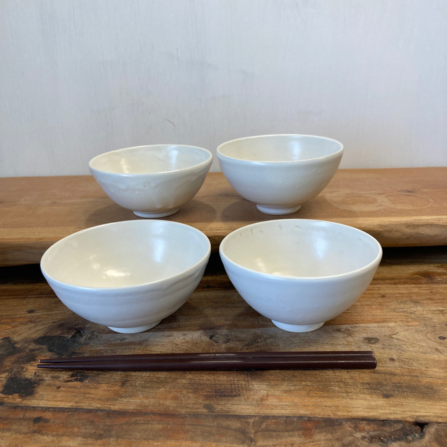 新品　陶器　陶芸作家　おまかせごはん茶碗4個D 1