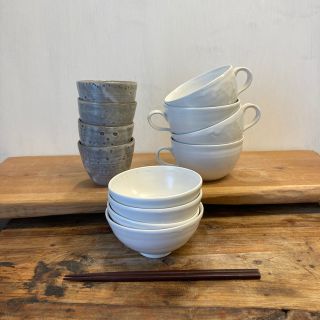 新品　陶器　陶芸作家　おまかせごはん茶碗4個D(食器)