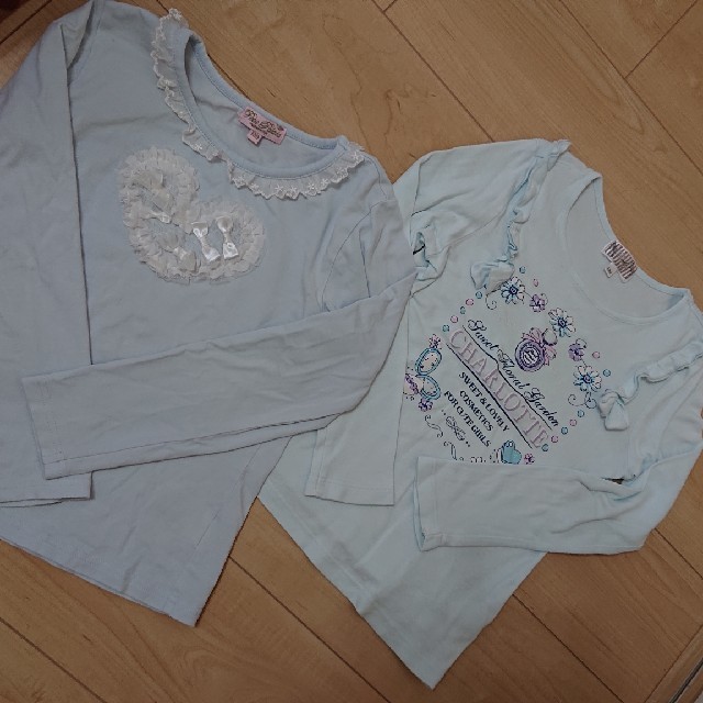 motherways(マザウェイズ)の女の子カットソー２枚セット‼️ キッズ/ベビー/マタニティのキッズ服女の子用(90cm~)(Tシャツ/カットソー)の商品写真