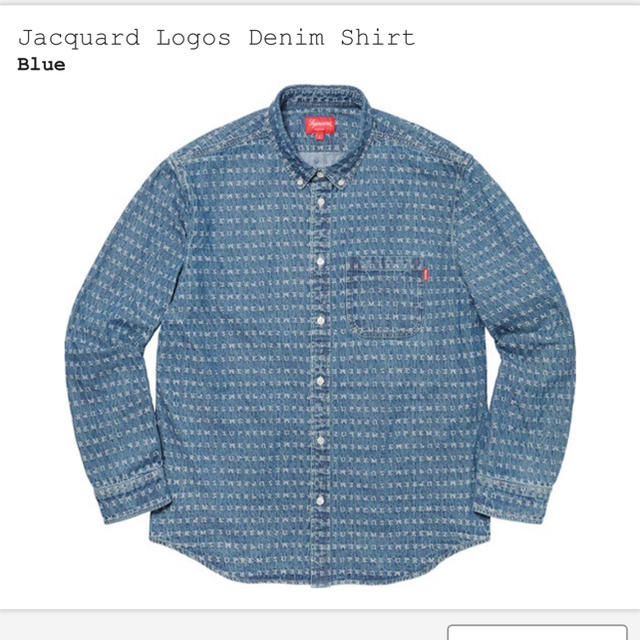supreme Jacquard Logos Denim Shirt
