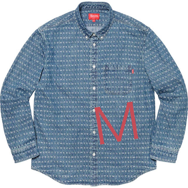 supreme Jacquard Logos Denim Shirt