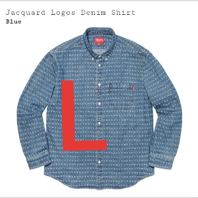 supreme Jacquard Logos Denim Shirtシャツ